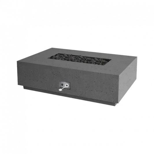 Firegear Sanctuary 1 56" Slate Rectangular Stainless Steel Natural Gas Fire Table With Match Throw Ignition System