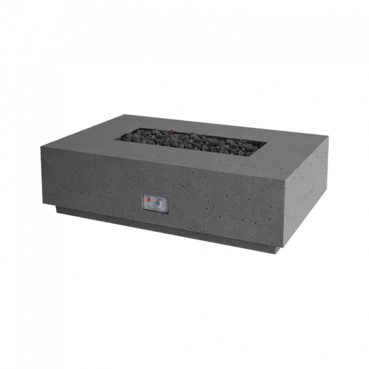 Firegear Sanctuary 1 56" Slate Rectangular Stainless Steel Propane Gas Fire Table With Thermocouple Piloted Safety Ignition System