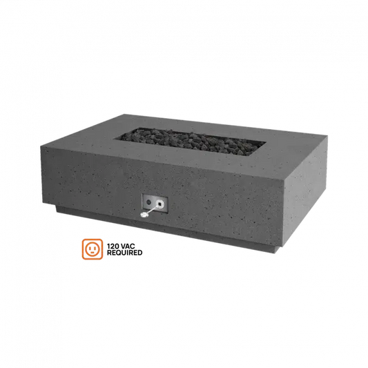 Firegear Sanctuary 1 56" Slate Rectangular Stainless Steel Propane Gas Fire Table With All Weather Electronic Ignition System
