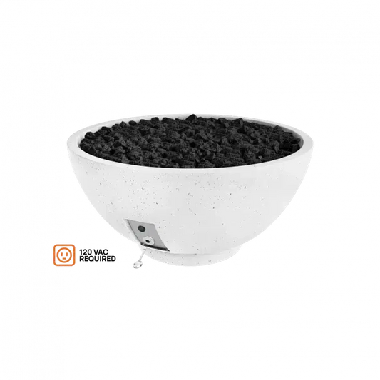 Firegear Sanctuary 2 39" Arctic Round Natural Gas Fire Pit Bowl With All Weather Electronic Ignition System