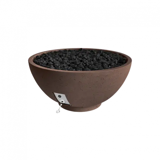 Firegear Sanctuary 2 39" Chocolate Round Natural Gas Fire Pit Bowl With Match Throw Ignition System