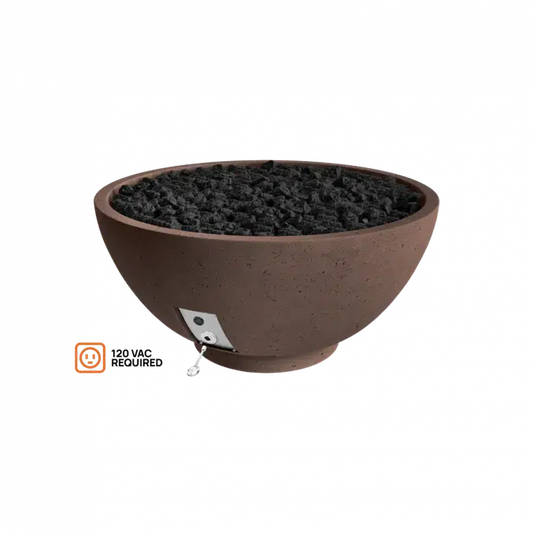 Firegear Sanctuary 2 39" Chocolate Round Natural Gas Fire Pit Bowl With All Weather Electronic Ignition System