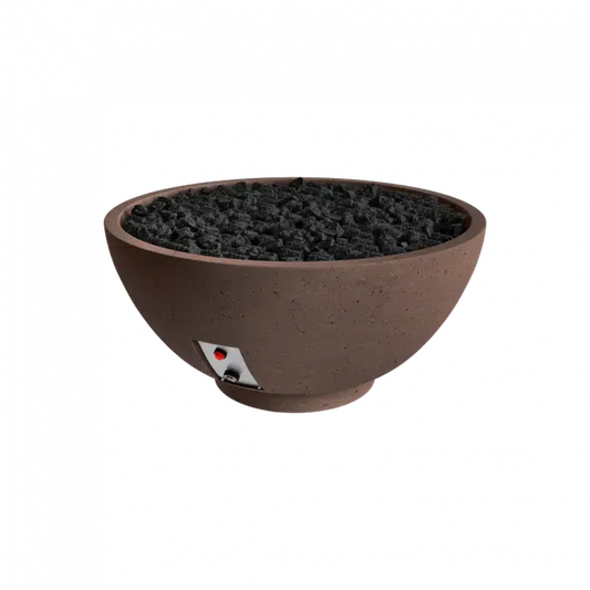 Firegear Sanctuary 2 39" Chocolate Round Natural Gas Fire Pit Bowl With Thermocouple Piloted Safety Ignition System