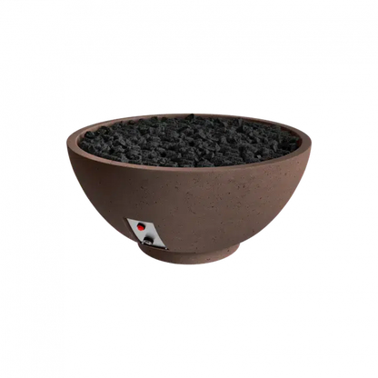 Firegear Sanctuary 2 39" Chocolate Round Propane Gas Fire Pit Bowl With Thermocouple Piloted Safety Ignition System
