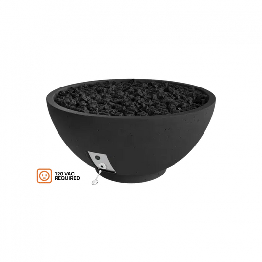 Firegear Sanctuary 2 39" Raven Round Natural Gas Fire Pit Bowl With All Weather Electronic Ignition System