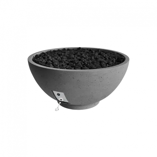 Firegear Sanctuary 2 39" Slate Round Natural Gas Fire Pit Bowl With Match Throw Ignition System