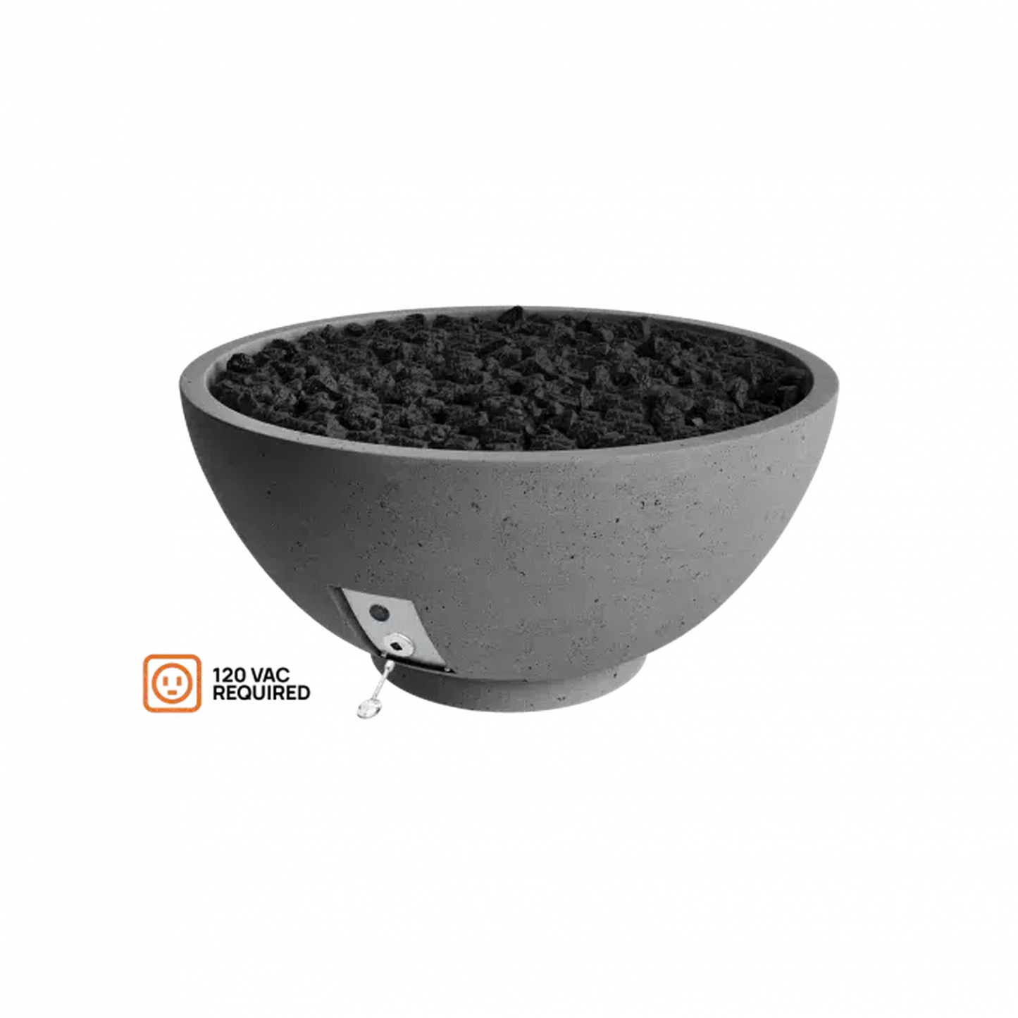 Firegear Sanctuary 2 39" Slate Round Propane Gas Fire Pit Bowl With All Weather Electronic Ignition System
