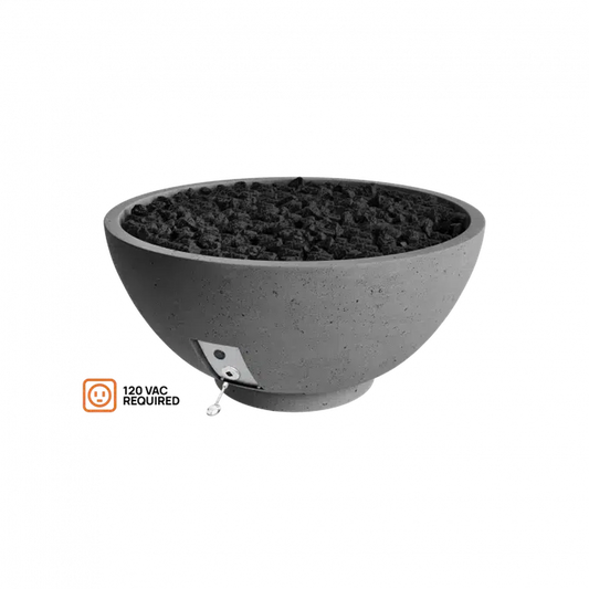 Firegear Sanctuary 2 39" Slate Round Natural Gas Fire Pit Bowl With All Weather Electronic Ignition System