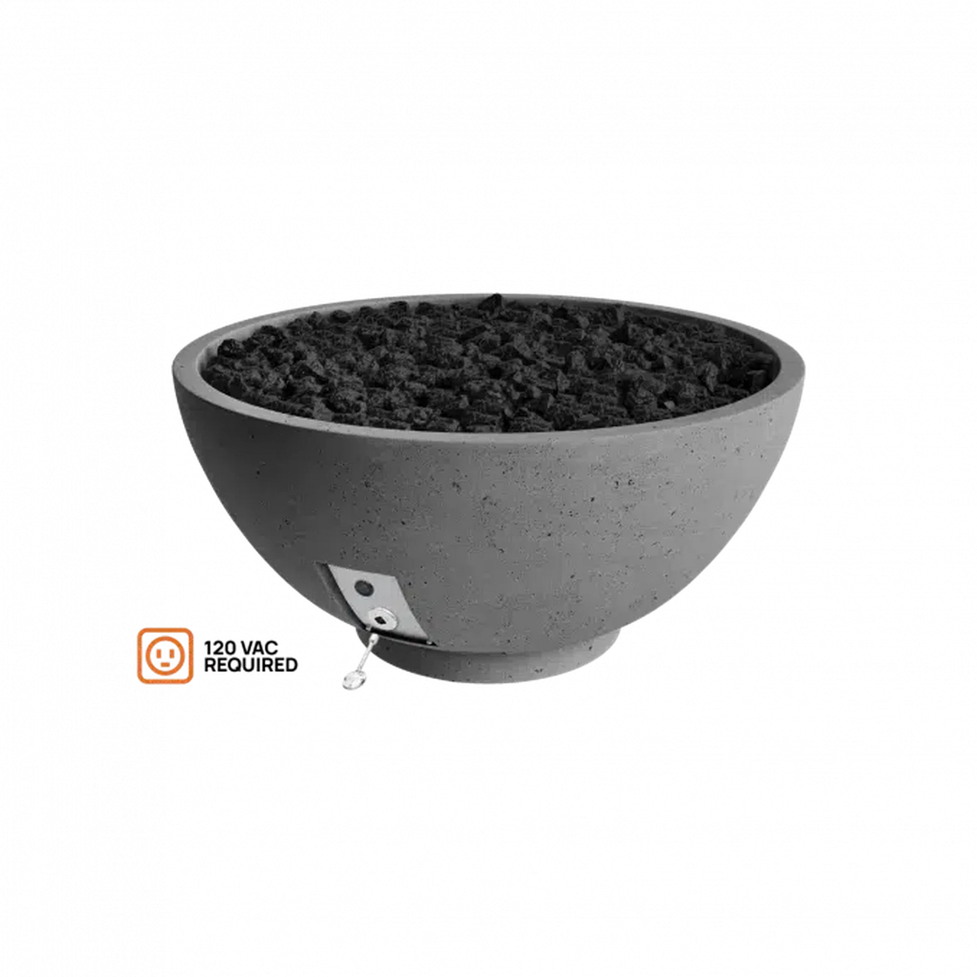 Firegear Sanctuary 2 39" Slate Round Propane Gas Fire Pit Bowl With All Weather Electronic Ignition System