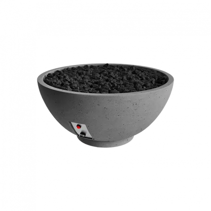 Firegear Sanctuary 2 39" Slate Round Propane Gas Fire Pit Bowl With Thermocouple Piloted Safety Ignition System