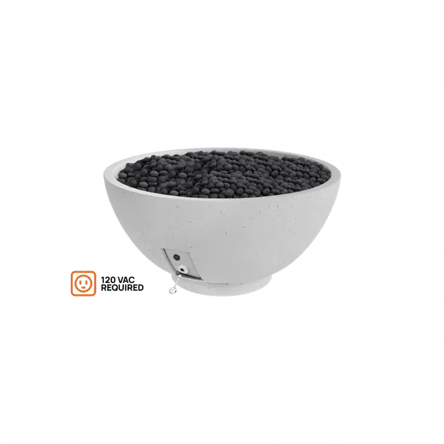 Firegear Sanctuary 3 30" Arctic Round Propane Gas Fire Pit Bowl With All Weather Electronic Ignition System