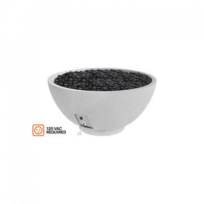 Firegear Sanctuary 3 30" Arctic Round Propane Gas Fire Pit Bowl With All Weather Electronic Ignition System