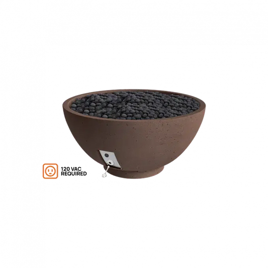 Firegear Sanctuary 3 30" Chocolate Round Natural Gas Fire Pit Bowl With All Weather Electronic Ignition System