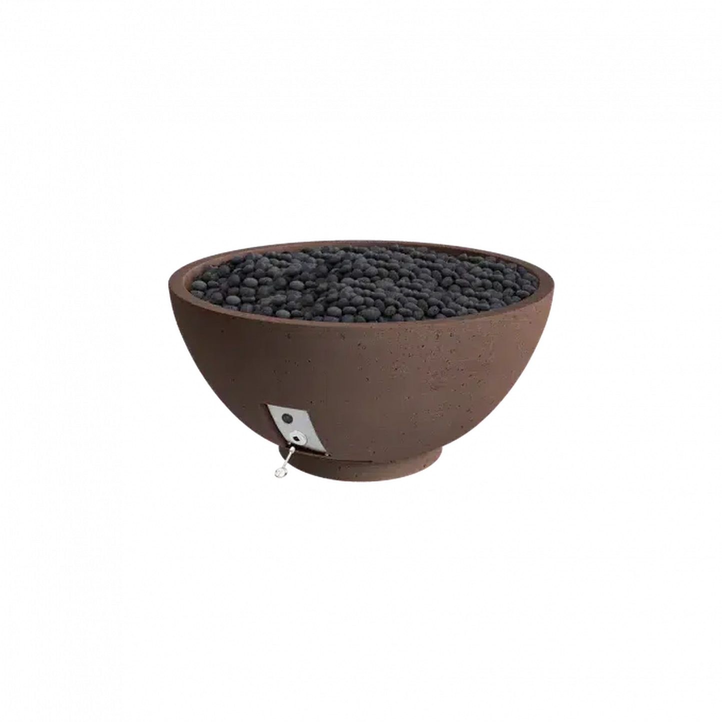 Firegear Sanctuary 3 30" Chocolate Round Natural Gas Fire Pit Bowl With Match Throw Ignition System