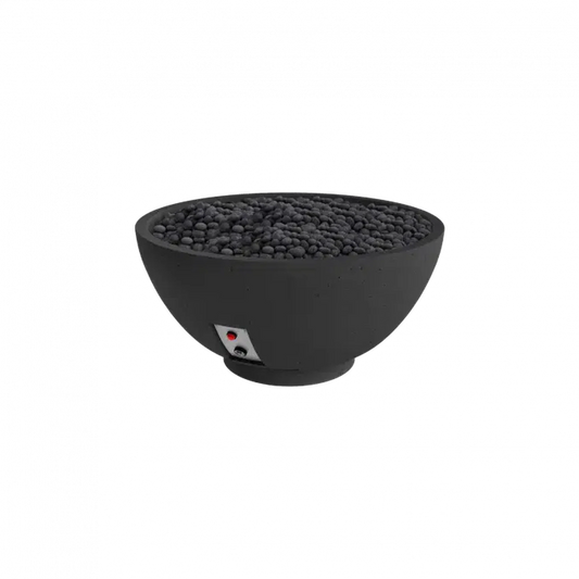 Firegear Sanctuary 3 30" Raven Round Natural Gas Fire Pit Bowl With Thermocouple Piloted Safety Ignition System