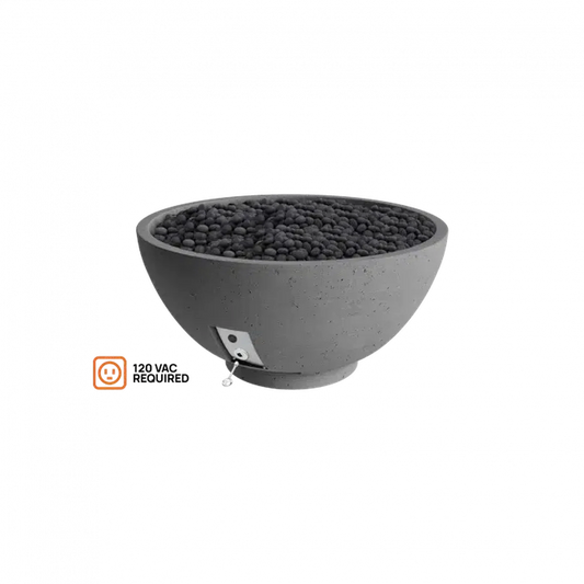 Firegear Sanctuary 3 30" Slate Round Natural Gas Fire Pit Bowl With All Weather Electronic Ignition System