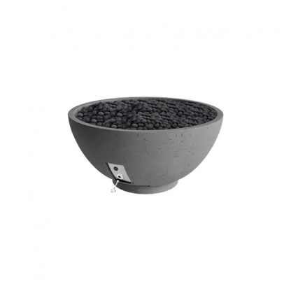 Firegear Sanctuary 3 30" Slate Round Natural Gas Fire Pit Bowl With Match Throw Ignition System