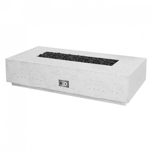 Firegear Sanctuary 76 76" Arctic Rectangular Stainless Steel Natural Gas Fire Table With All Weather Electronic Ignition System