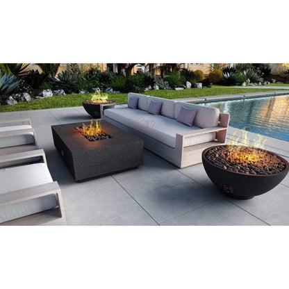 Firegear Sanctuary 76 76" Arctic Rectangular Stainless Steel Natural Gas Fire Table With Match Throw Ignition System