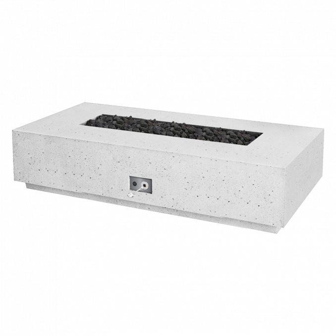 Firegear Sanctuary 76 76" Arctic Rectangular Stainless Steel Natural Gas Fire Table With Match Throw Ignition System