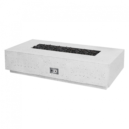 Firegear Sanctuary 76 76" Arctic Rectangular Stainless Steel Natural Gas Fire Table With Match Throw Ignition System