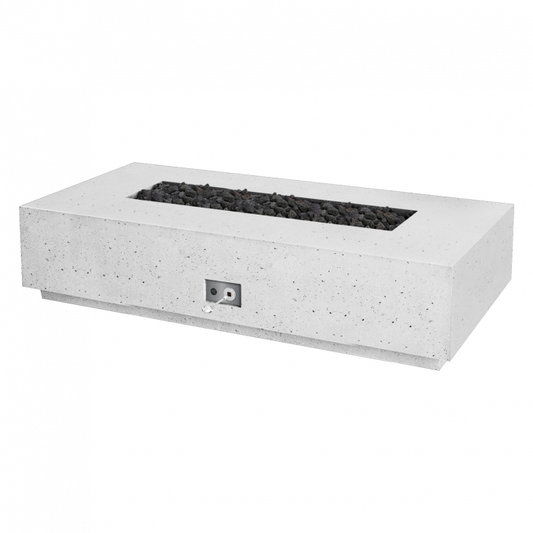 Firegear Sanctuary 76 76" Arctic Rectangular Stainless Steel Natural Gas Fire Table With Match Throw Ignition System