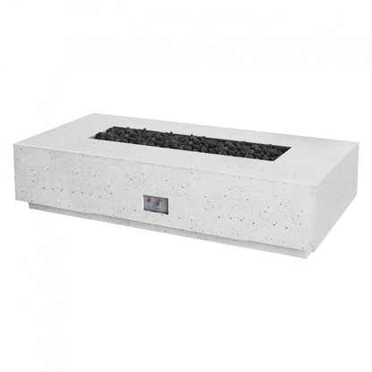 Firegear Sanctuary 76 76" Arctic Rectangular Stainless Steel Natural Gas Fire Table With Thermocouple Piloted Safety Ignition System