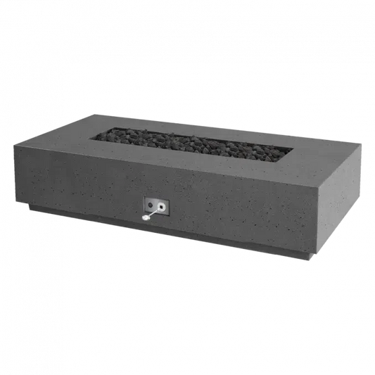 Firegear Sanctuary 76 76" Slate Rectangular Stainless Steel Natural Gas Fire Table With All Weather Electronic Ignition System