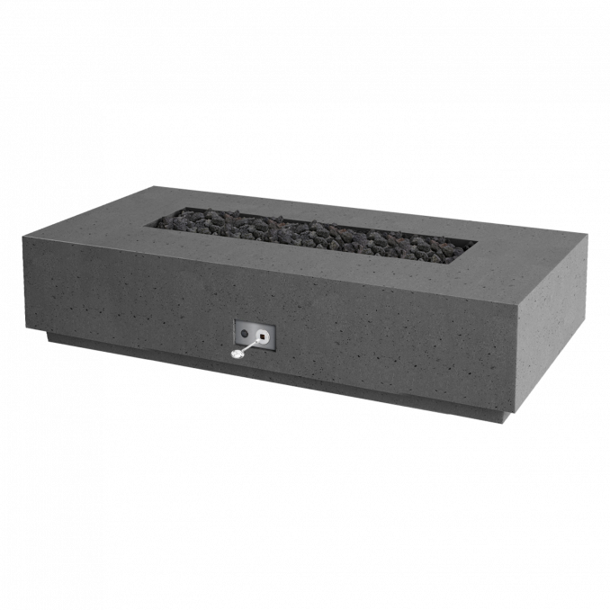 Firegear Sanctuary 76 76" Slate Rectangular Stainless Steel Natural Gas Fire Table With Match Throw Ignition System