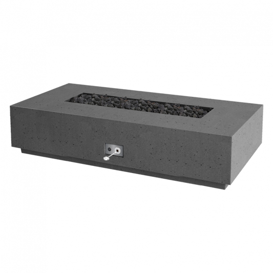 Firegear Sanctuary 76 76" Slate Rectangular Stainless Steel Natural Gas Fire Table With Match Throw Ignition System