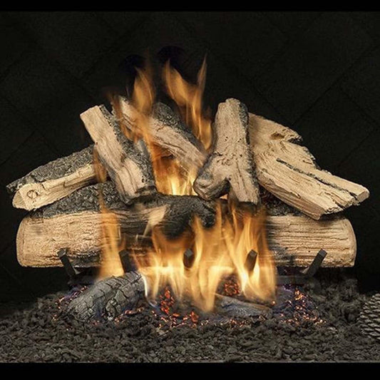 Fireside 18" Elegant Charred Split Oak Vented Propane Gas Logs Set With Electronic Variable Control