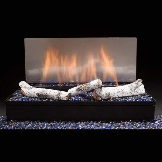Hargrove Element 18" Aspen Logs Vent-Free Propane Burner System With Aspen Twig Kit and Millivolt Valve
