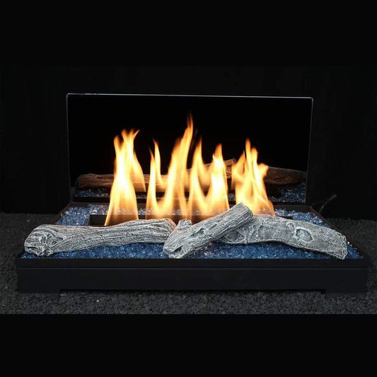 Hargrove Element 18" Driftwood Vent-Free Propane Burner System With Driftwood Twig Kit and Millivolt Valve