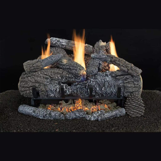 Hargrove 24" Yukon Char Vent-Free Natural Gas Log Set With Variable Flame Valve