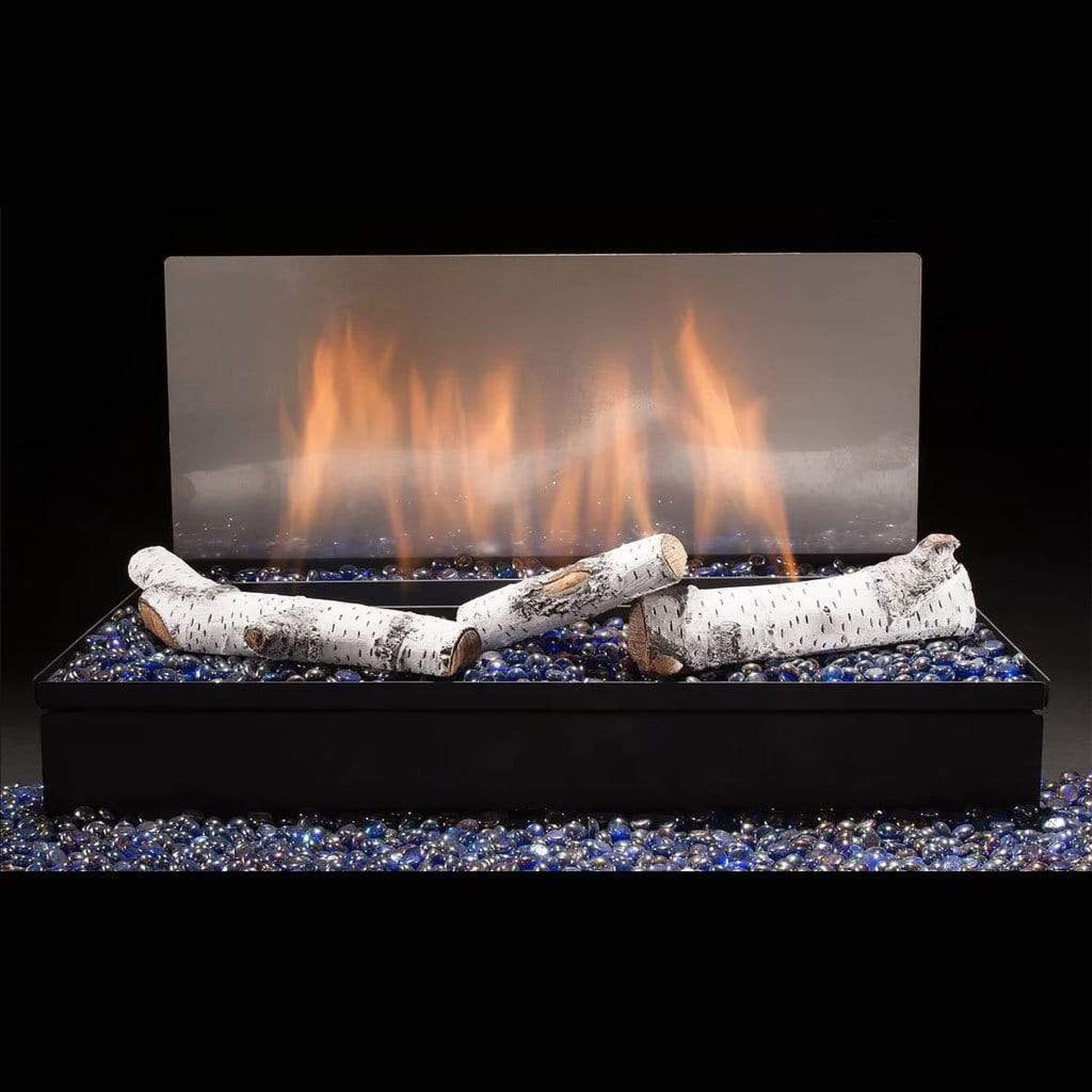 Hargrove Element 30" Aspen Logs Vent-Free Propane Burner System With Aspen Twig Kit and Millivolt Valve