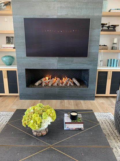 Mason-Lite 48" Linear Gas Fireplace (No Trough) - 12" B-Vent