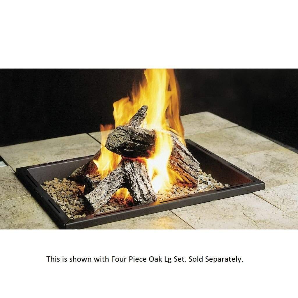 Kingsman 27" FP2785LP-FL Outdoor Rectangular Fire Pit