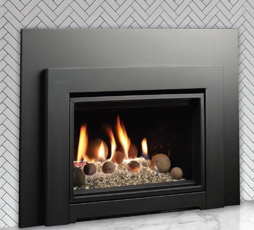 Kingsman 30" Black Clean View Kit With Safety Screen for IDV24 Fireplace Insert