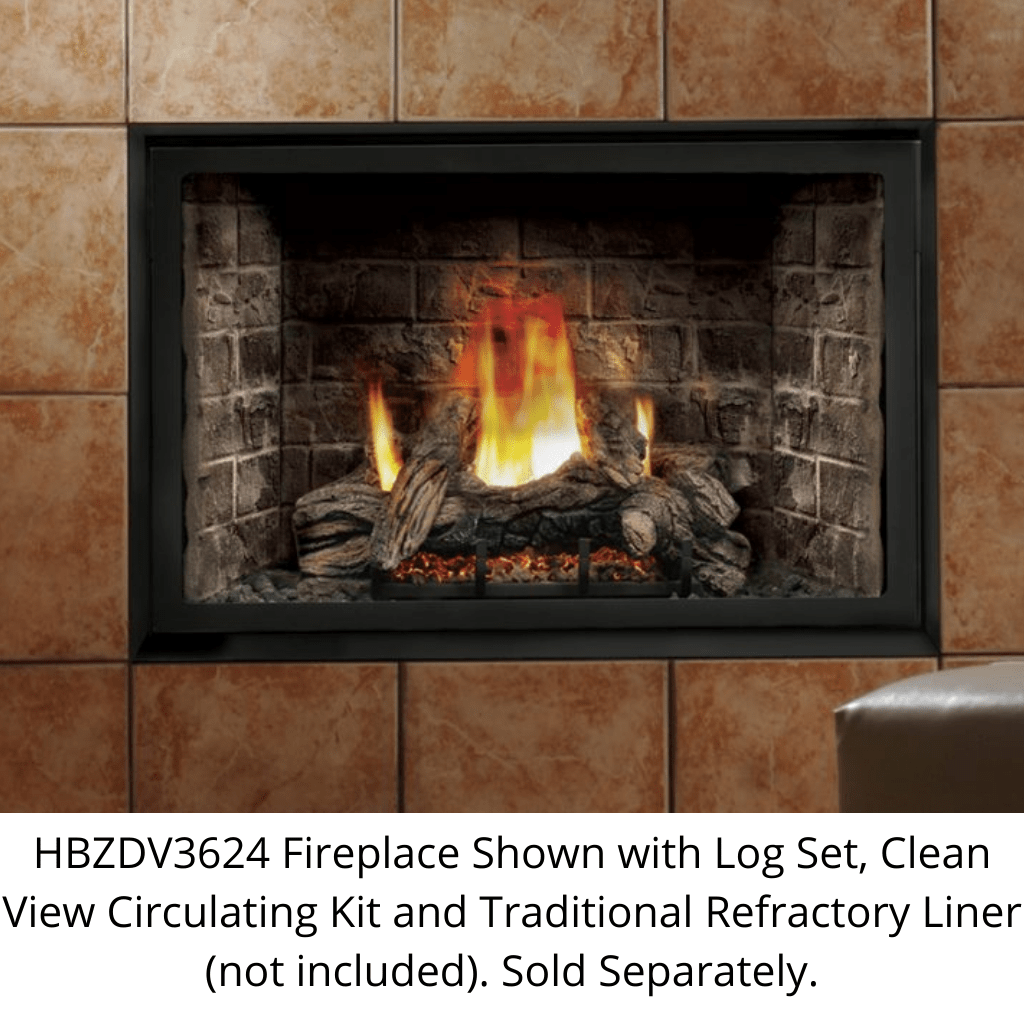 Kingsman 36" HBZDV3624 Zero Clearance Direct Vent Gas Fireplace