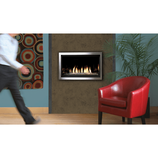 Kingsman 36" ZCVRB3622 Zero Clearance Clean View Direct Vent Linear Gas Fireplace