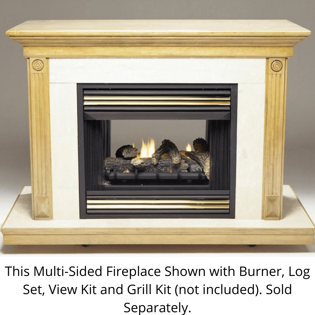 Kingsman 38" MVF40 Zero Clearance Universal Vent Free Multi-Sided Fireplace