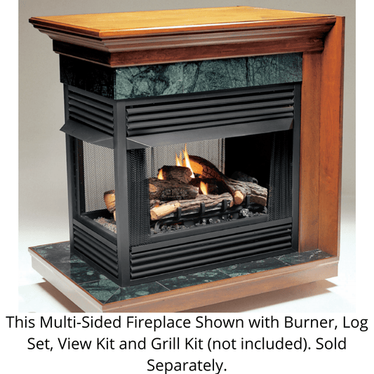 Kingsman 38" MVF40 Zero Clearance Universal Vent Free Multi-Sided Fireplace