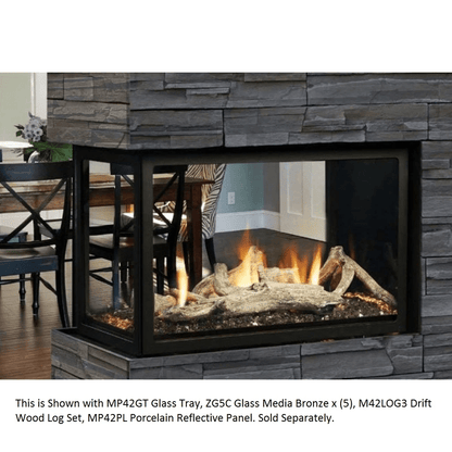 Kingsman 43" MCVP42 Multi-sided Clean View Peninsula Direct Vent Gas Fireplace