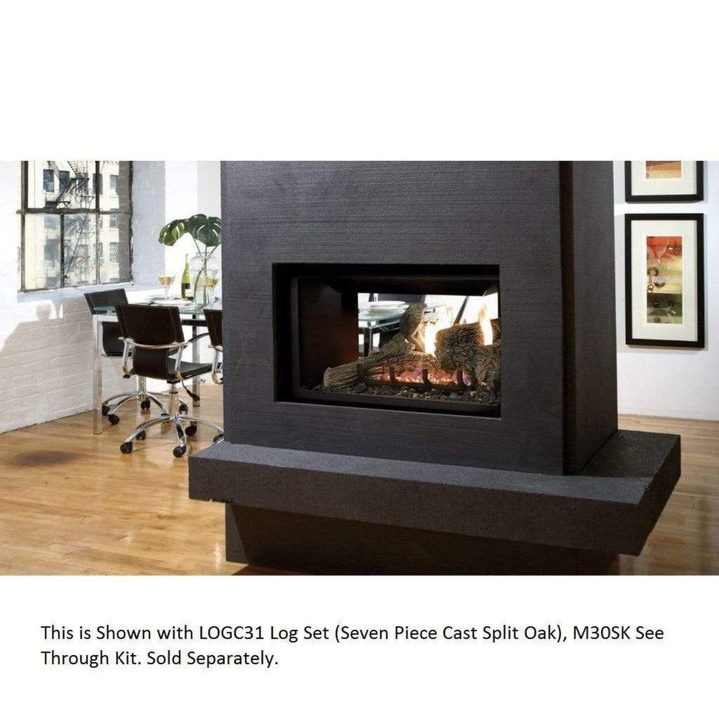 Kingsman Designer Clean View Circulating Kit for Direct Vent Fireplace