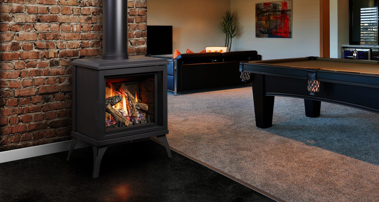 Kingsman FDV200S 23" Freestanding Intermittent Pilot Proflame 1, Propane Gas Direct Vent Stove