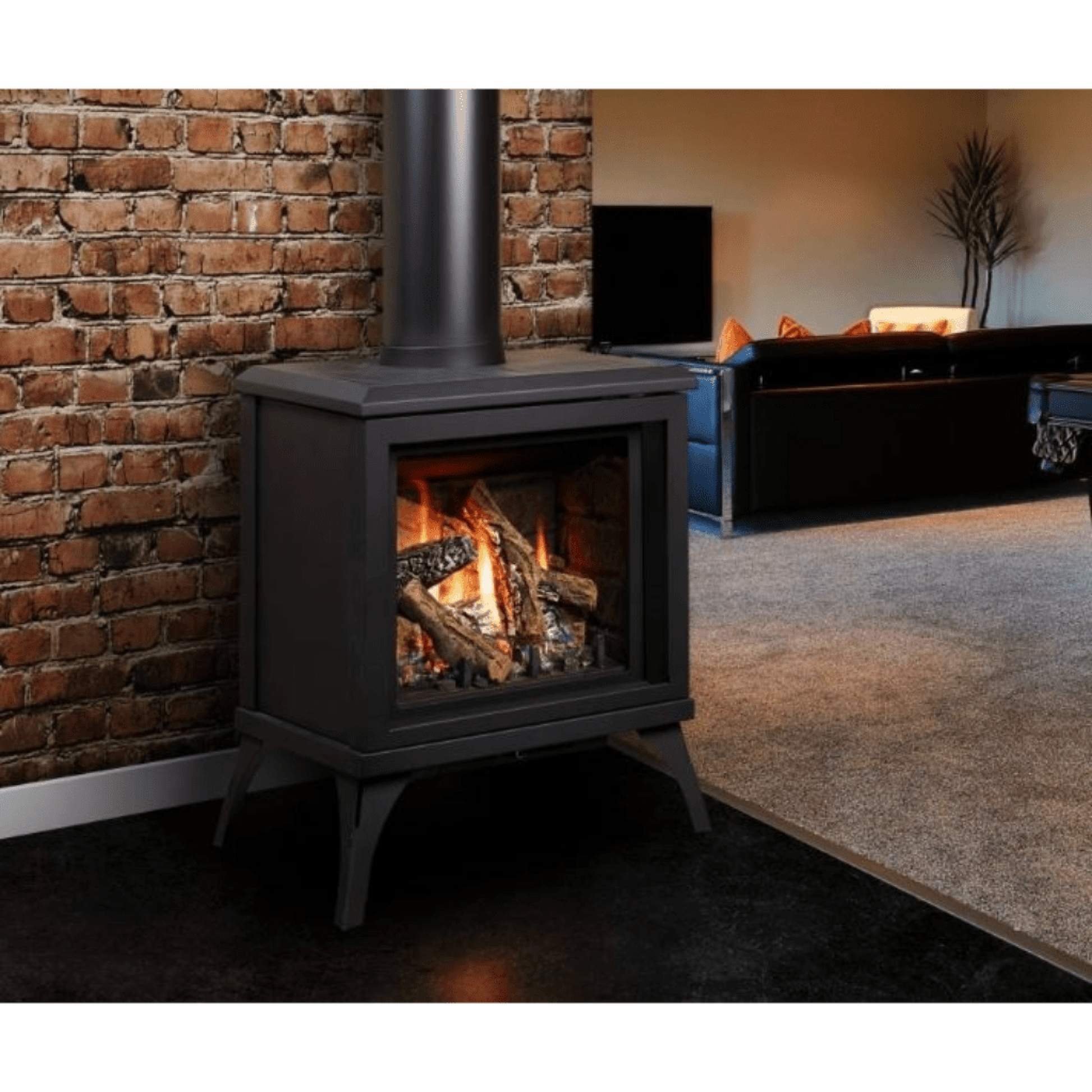 Kingsman FDV200S 23" Freestanding Intermittent Pilot Proflame 2, Natural Gas Direct Vent Stove