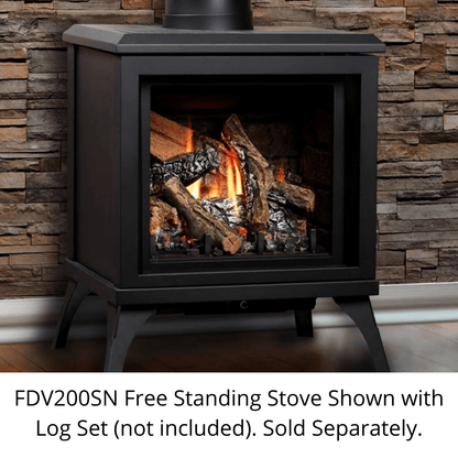 Kingsman FDV200S 23" Freestanding Intermittent Pilot Proflame 2, Natural Gas Direct Vent Stove