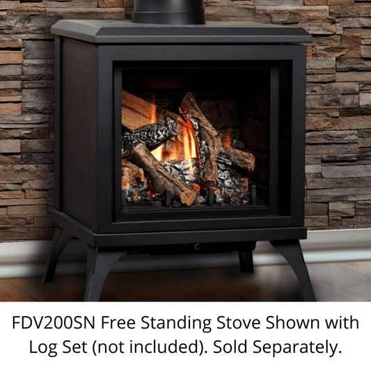 Kingsman FDV200S 23" Freestanding Intermittent Pilot Proflame 2, Natural Gas Direct Vent Stove