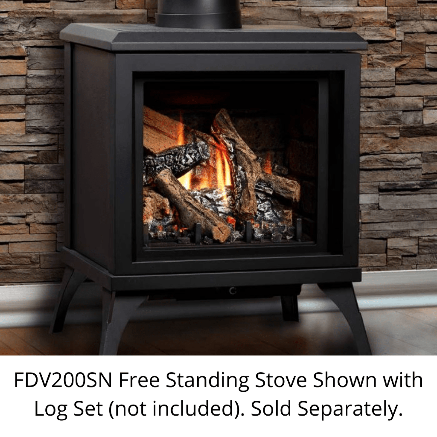 Kingsman FDV200S 23" Freestanding Intermittent Pilot Proflame 2, Propane Gas Direct Vent Stove