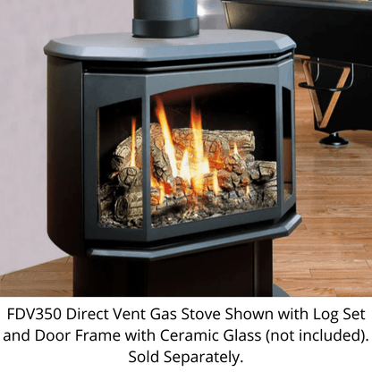 Kingsman FDV350 27" Freestanding Millivolt Control, Natural Gas Direct Vent Stove